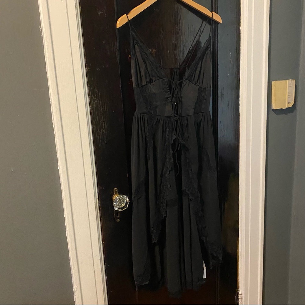 Free People Intimately Black Tie Dress